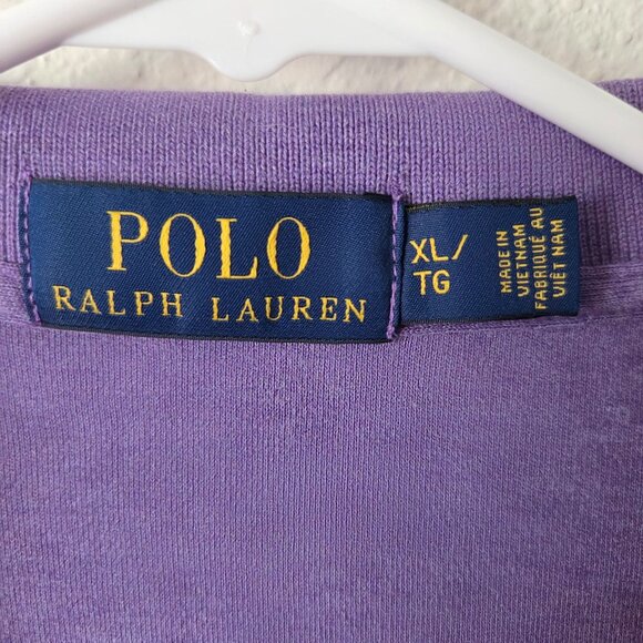 Polo Ralph Lauren Women XL Purple Long-Sleeve Polo Shirt 100% Cotton Classic Fit - Picture 6 of 9